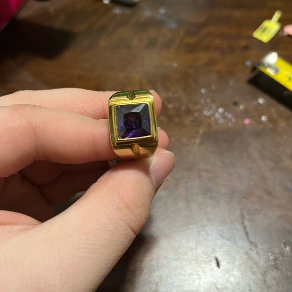 Amethyst Ring Size 10 - Picture 1 of 3